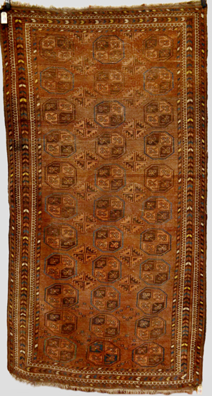 Ersari Turkmen rug, north east Afghanistan, about 1920s, 8ft. 6in. x 4ft. 7in. 2.59m. x 1.40m.
