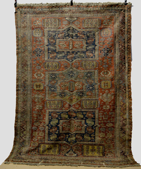 Attractive Kuba sumac carpet, north east Caucasus, mid-late 19th century, 9ft. 10in. x 6ft. 9in. A