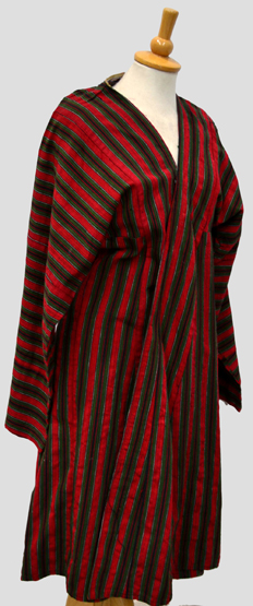 Anatolian striped cotton coat, probably Brusa, west Turkey late 19th-early 20th century. And an
