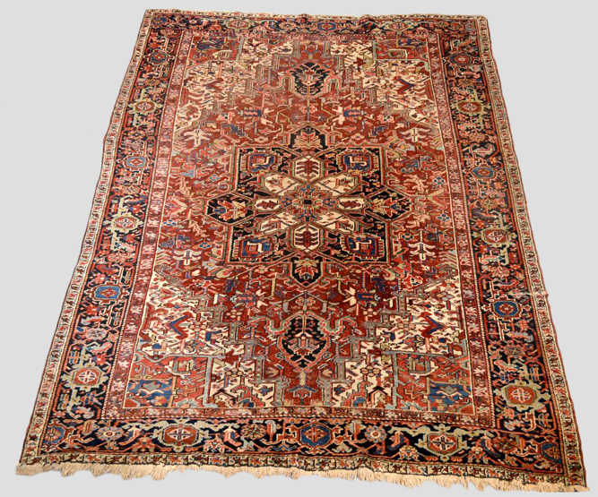 Heriz carpet, north west Persia, about 1930s, 10ft. 2in. x 7ft. 8in. 3.10m. x 2.34m. Overall