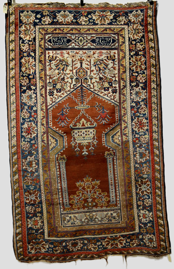 West Anatolian prayer rug, modern, 7ft. 7in. x 4ft. 7in. 2.31m. x 1.40m.