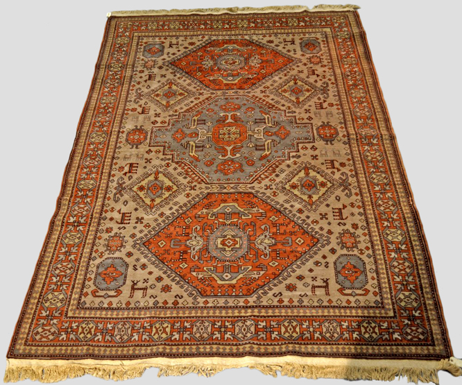 Ardabil carpet, north west Persia, modern, 10ft. 2in. x 6ft. 6in. 3.10m. x 1.98m. Small reweave
