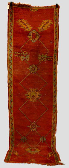 Ushak runner, west Anatolia, early 20th century, 10ft. 11in. x 3ft. 3in. 3.33m. x 1m. Overall