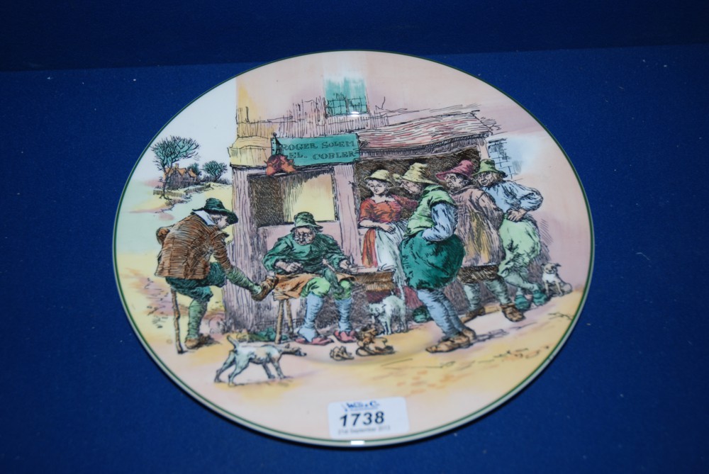 A Royal Doulton 'Roger Solemel, cobbler' Plate