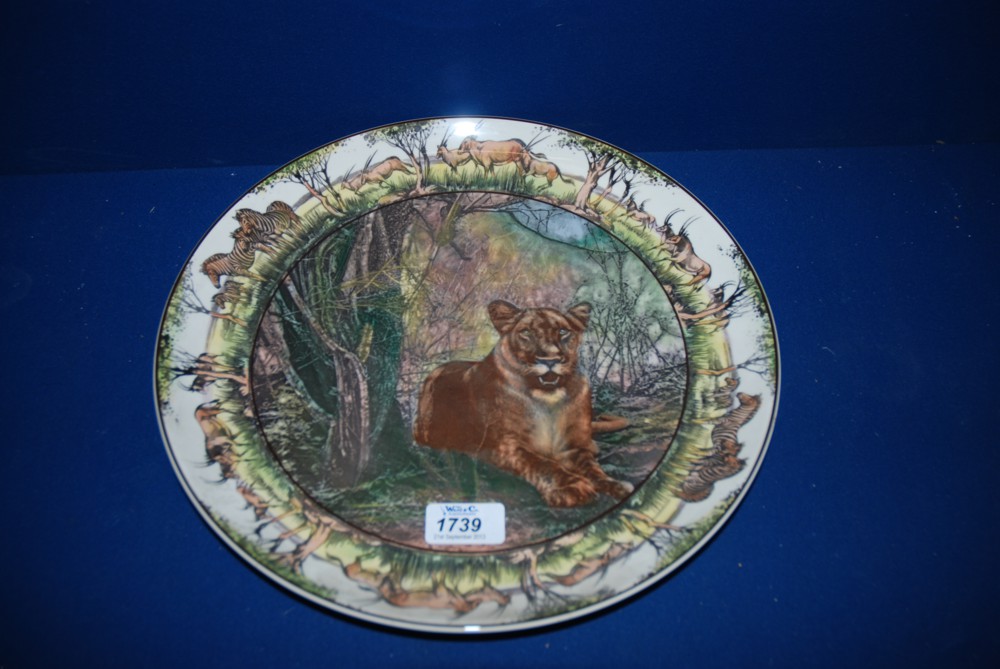 A Royal Doulton African series Charger 'Lioness'