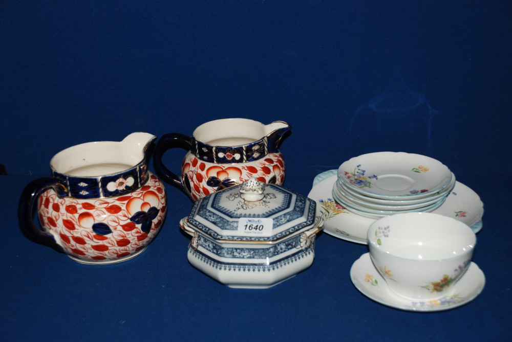 A quantity of china incl. Shelley Wild Flowers part Teaset incl. Plates, Saucers, Sugar Bowl with