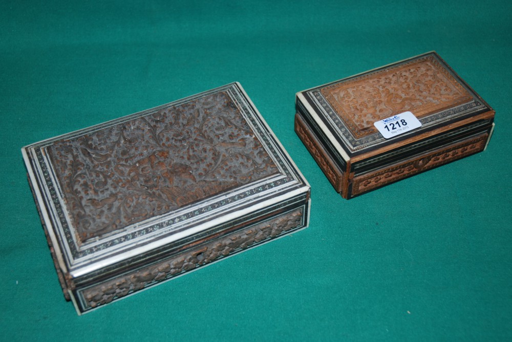 Two Vizagapatam Indian Boxes.