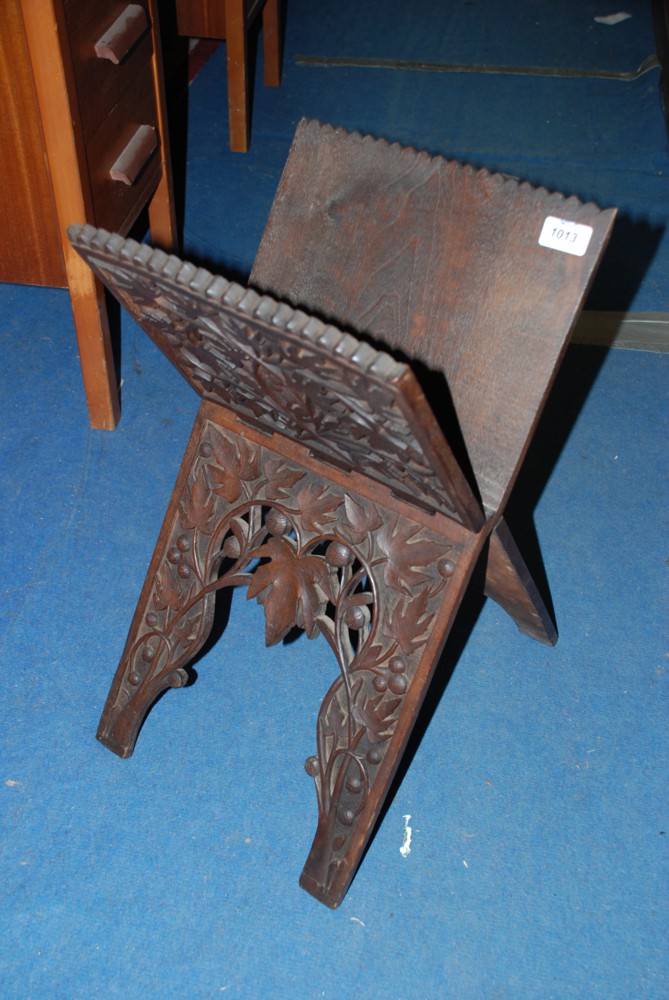 A carved folding Book Rack