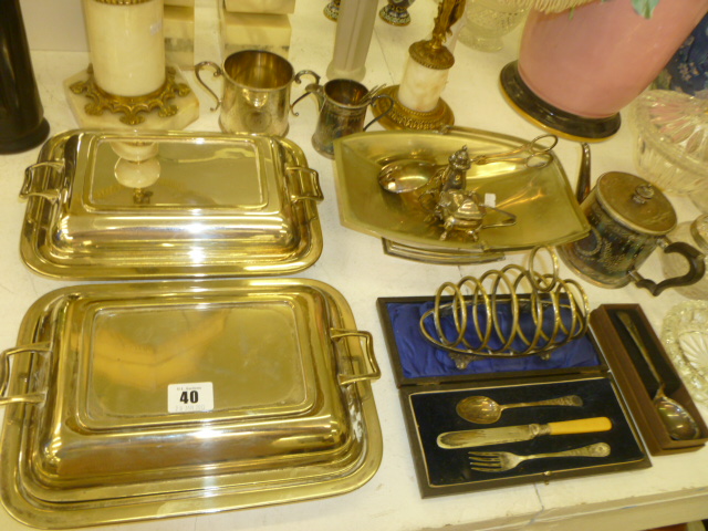 AN ASSORTMENT OF SILVER PLATE