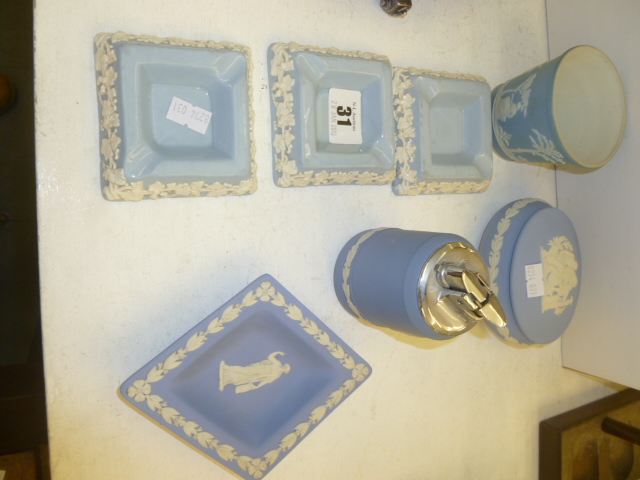 AN ASSORTMENT OF WEDGEWOOD JASPERWARE