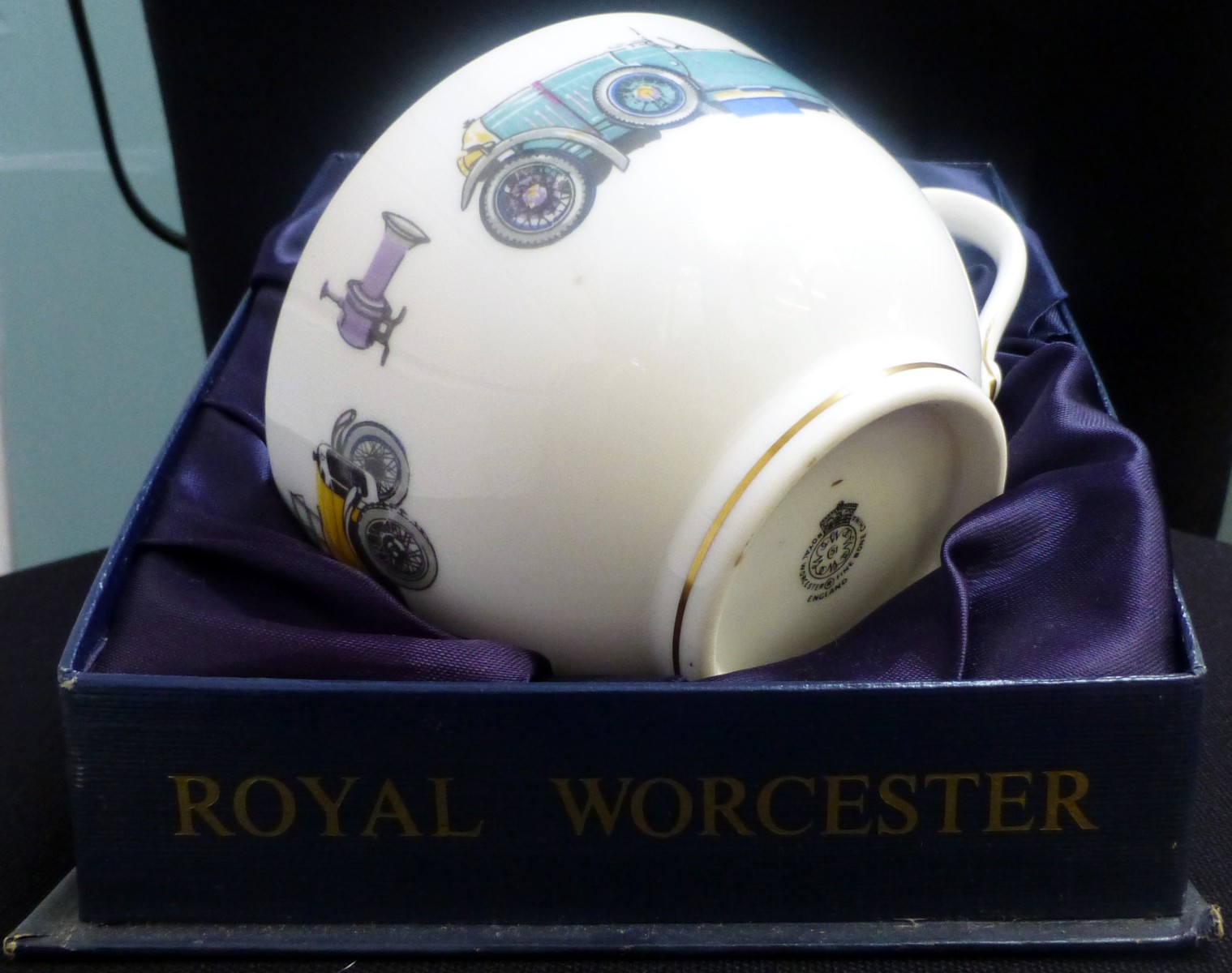 A large cased Royal Worcester cup