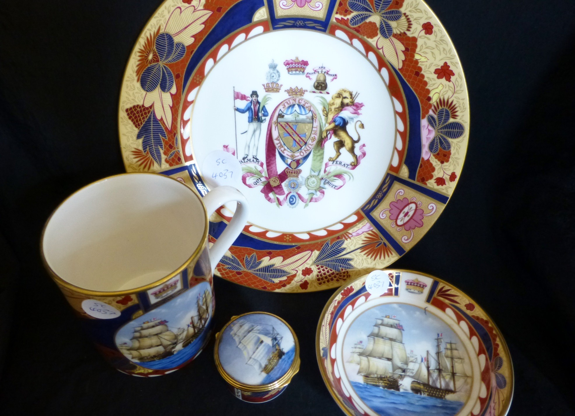 Royal Worcester four piece Nelson collection