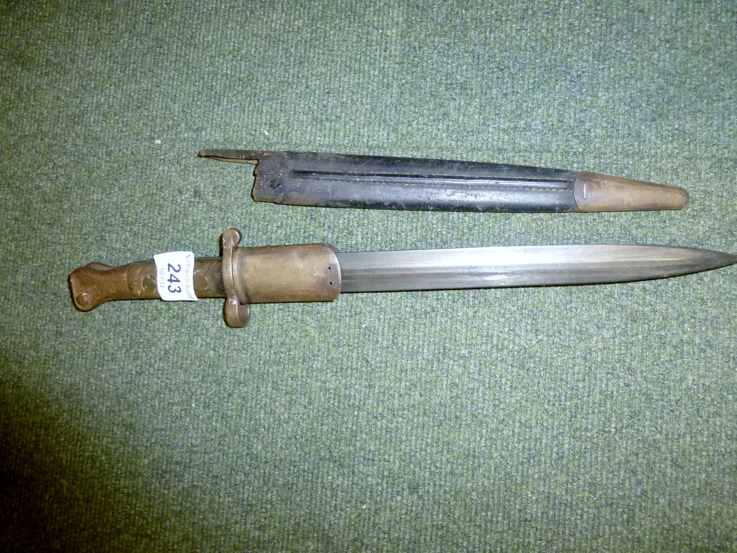 An early English bayonet scabbard a/f