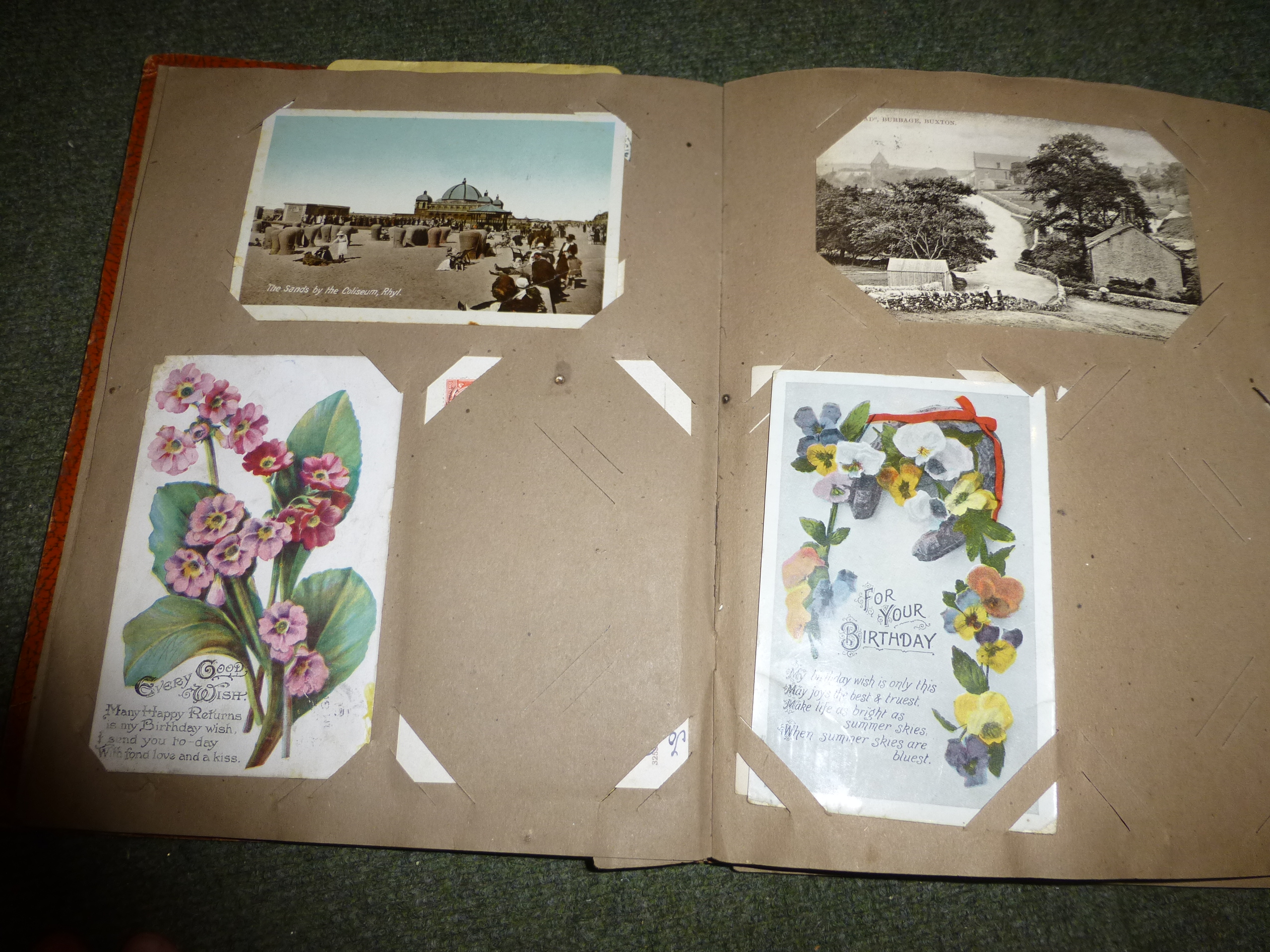 Album of vintage postcards
