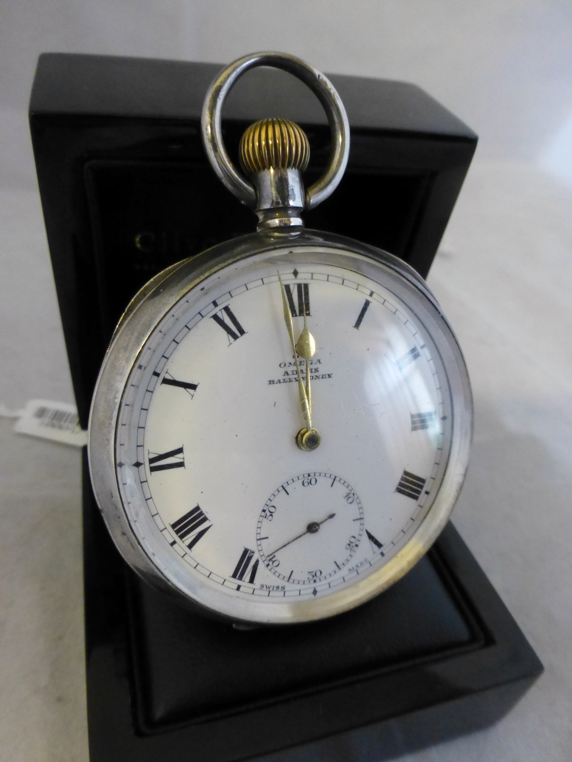 Sterling silver Omega pocket watch