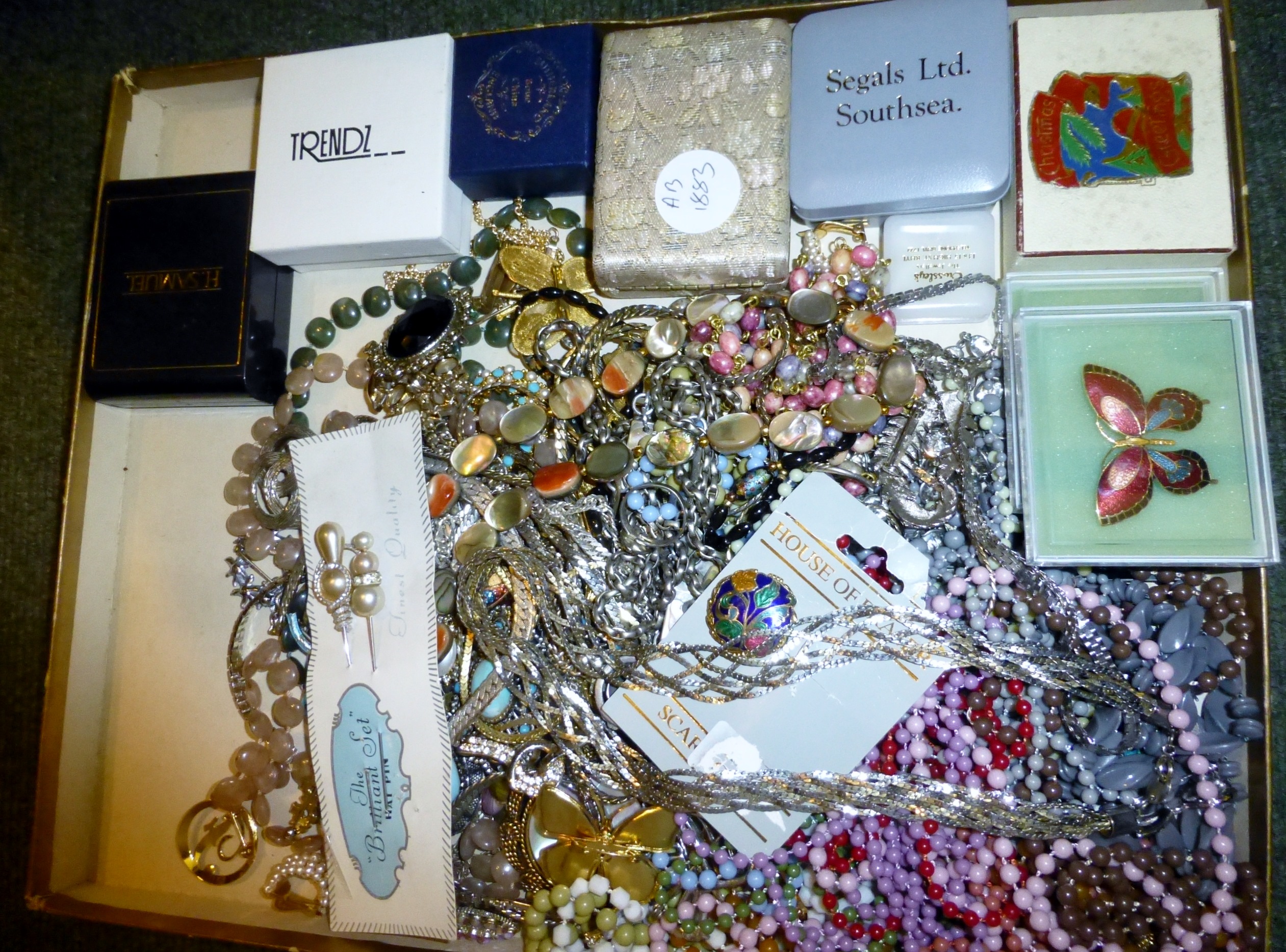 Box of costume jewellery