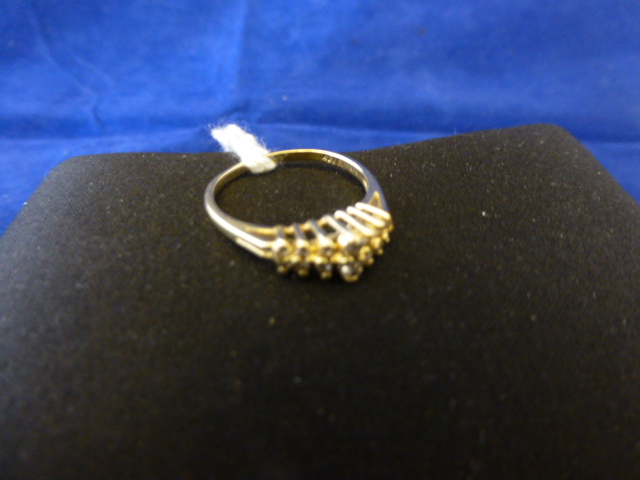 14ct diamond ring, size L, AS16