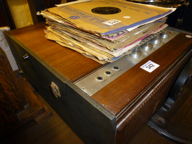 Marconiphone record player and quantity of 78s including Elvis and the Crickets
