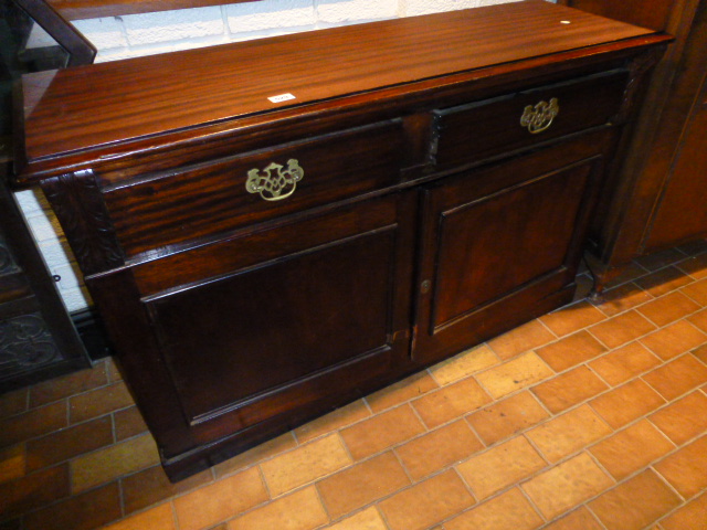 Mahogany two drawer sideboard