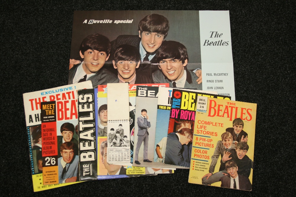 THE BEATLES - collection of Beatles magazines and books to include a miniature pocket calendar