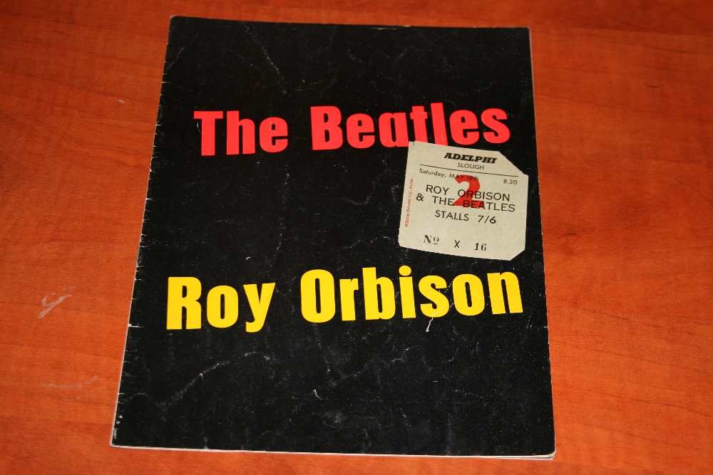 PROGRAMME - Programme and ticket for Roy Orbison and the Beatles at the Adelphi, Slough on the