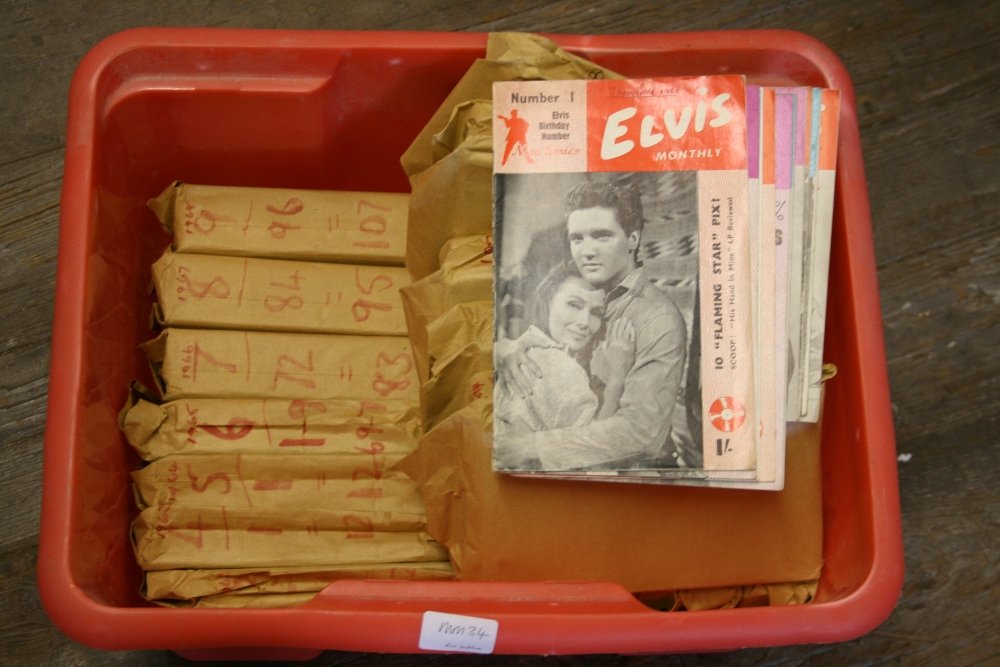 ELVIS PRESLEY - large collection of complete sets of Elvis Monthly magazines to include 1961 (vol.2,