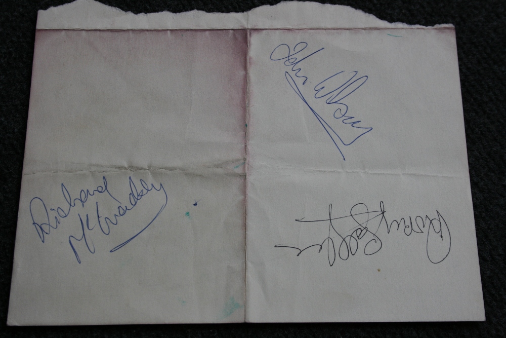 TASTE - set of autographs obtained following their gig at the Mayfair, Newcastle in 1970.  To