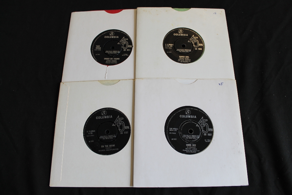 UK COLUMBIA - 4 X 7" singles to include Wayne Gibson - Under My Thumb (DB.7911), Graham Bonney -