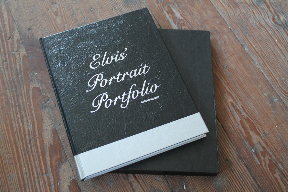 ELVIS PORTRAIT PORTFOLIO - limited edition and signed book from Sean Shaver.  Printed in 1983 this