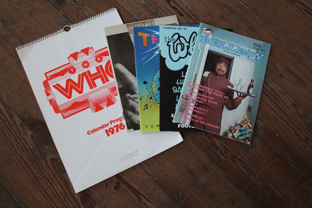 THE WHO - collection of memorabilia to include tour programmes ""The Who 1975 European Tour"", ""