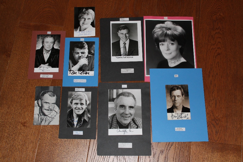 FILM - 9 X signed photographs of various actors from stage & screen to include Anthony Hopkins,