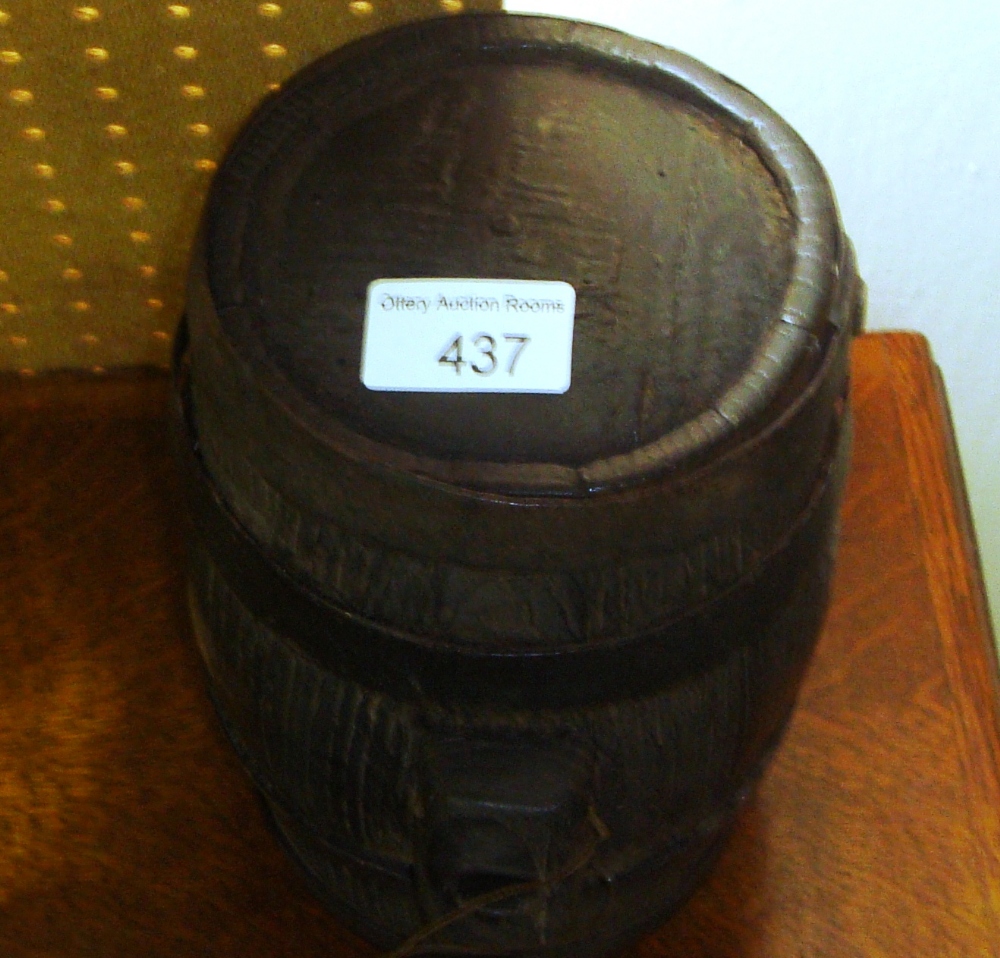 Old wooden cider flask