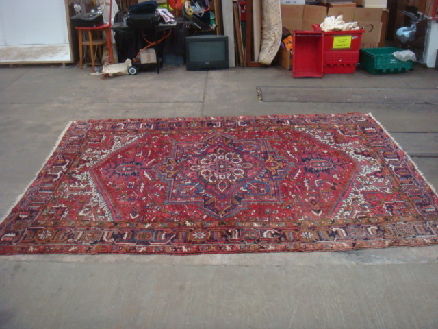 Large Mid 20th Century Heriz Persian Carpet in Traditional Red`s, Blue`s and Yellow`s 180" x 108"