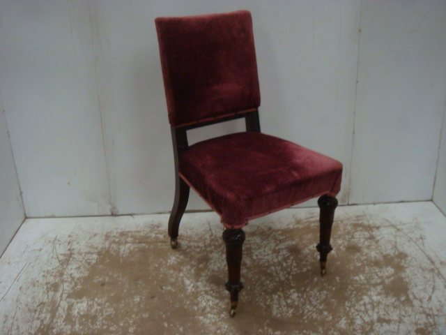 Victorian Upholstered Back & Seat Side Chair