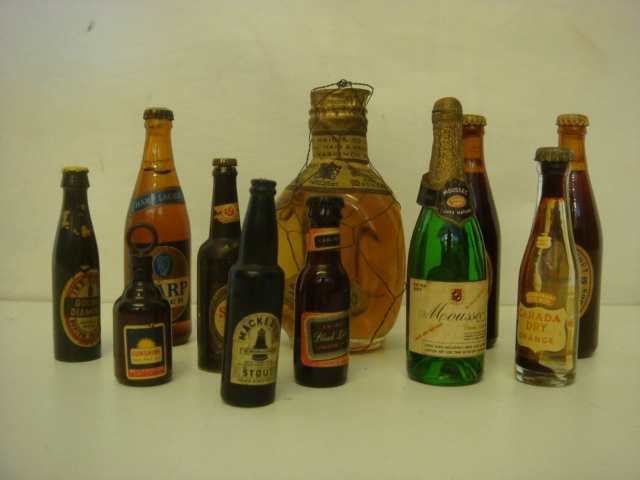 Collection of Vintage Miniature Bottles most with Contents