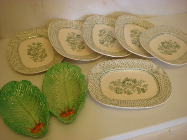 Set of Six Masons Plates & Two Carlton Ware Salad Plates