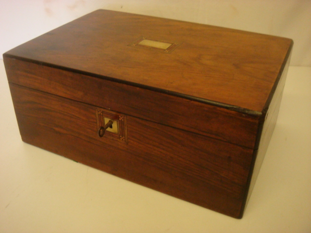 Victorian Mahogany Writing Box with Leather Slope