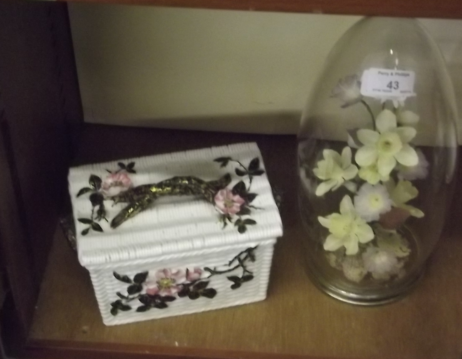 Porcelain Trinket Box and Flower Display