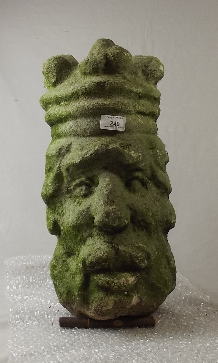 Very Early Carved Stone Head