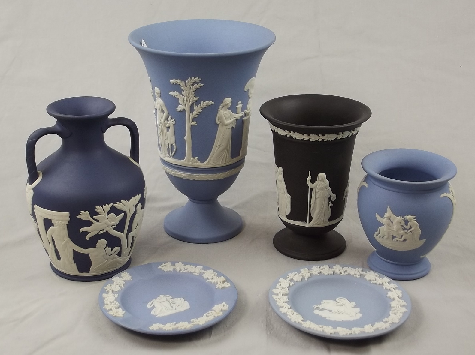 Six Pieces of Wedgwood Jasper Ware.