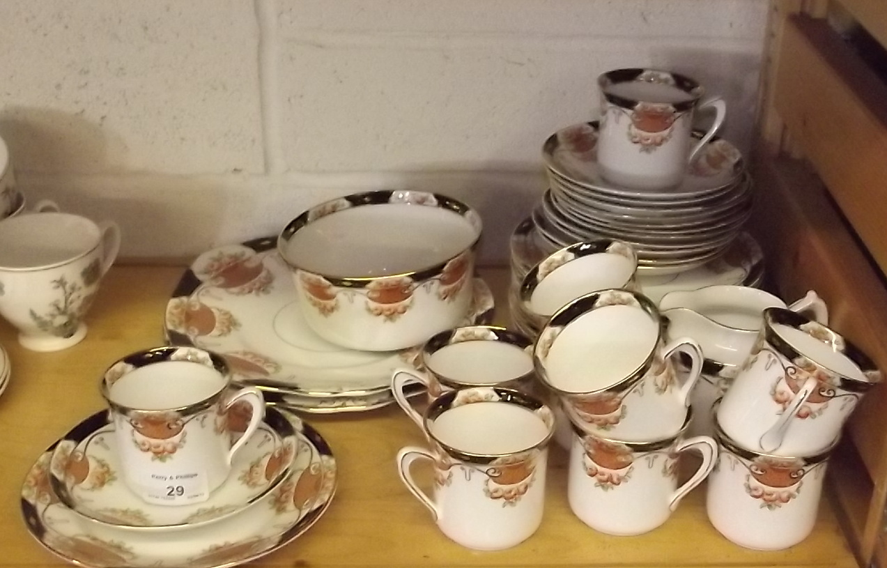 Staffordshire Ten Setting Tea Service - 33 pieces.