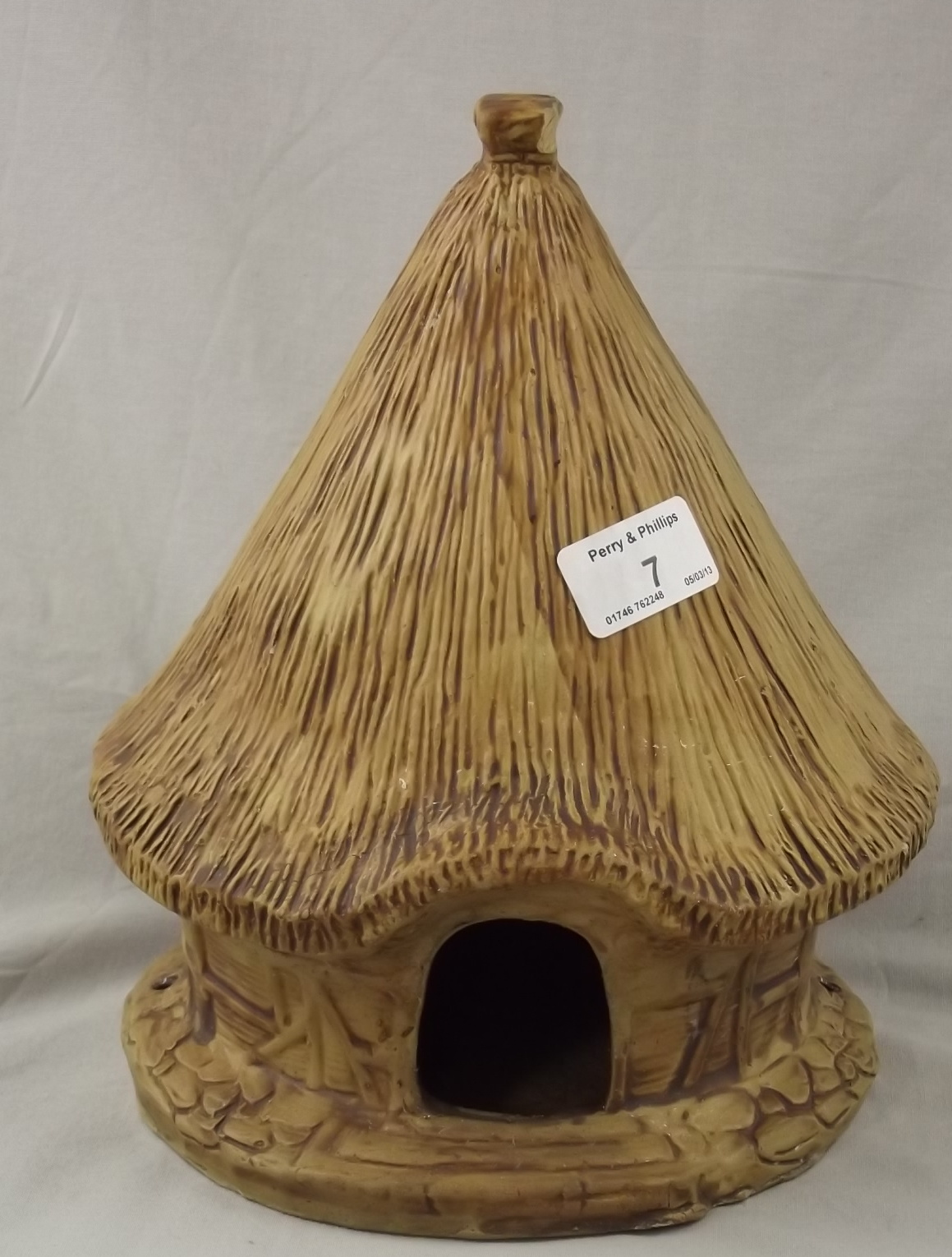 9" Victorian Pottery Bird House