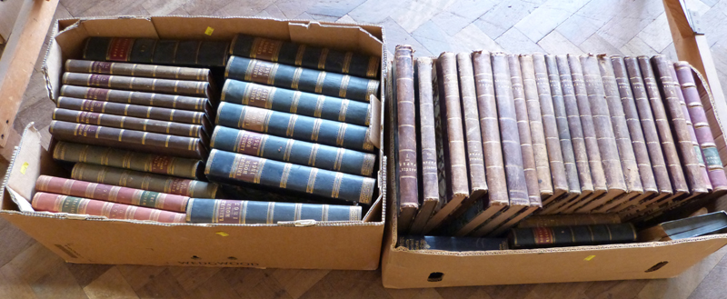 Two boxes of bound Victorian magazines to include The Leisure House, The Quiver, Cassell`s papers