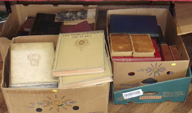 Three boxes of assorted books. Condition report: see terms and conditions.