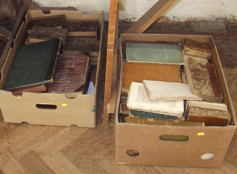 2 Boxes of Antiquarian Books Condition report: see terms and conditions.