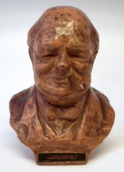 Tallent Churchill match striker the cigar acting as a lighting stick, moulded marks to reverse, 22cm
