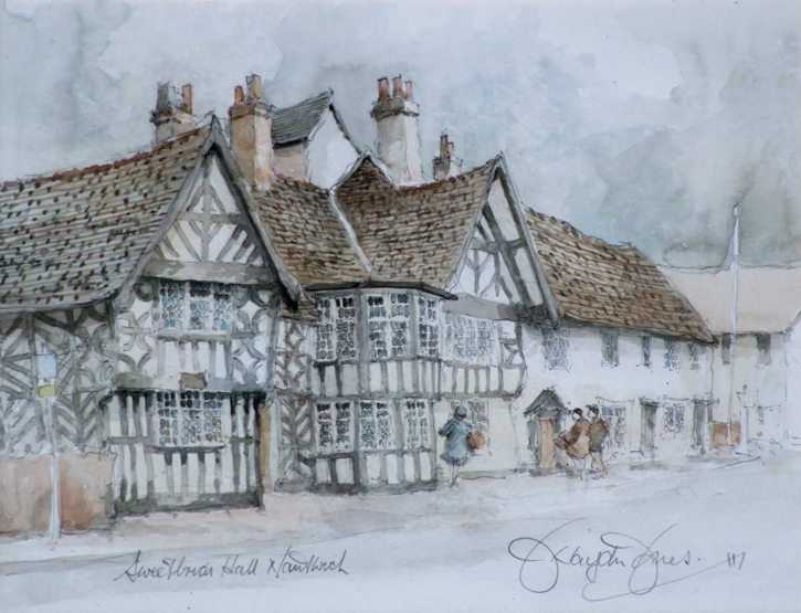 Haydn Jones, 20th century, "Sweetbriar Hall, Nantwich", signed, titled and dated 1989 on artist`s