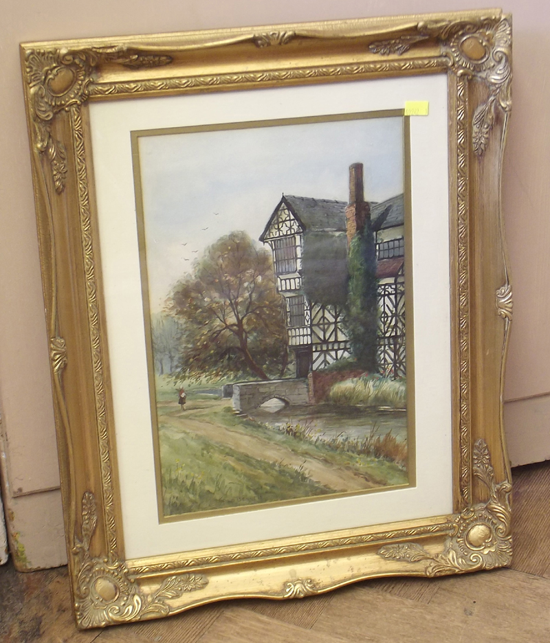 Harold Bennett, 19th / 20th century - Little Moreton Hall, watercolour.  Condition report: see terms