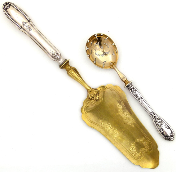 French Ice cream scoop and a similar sugar sifter