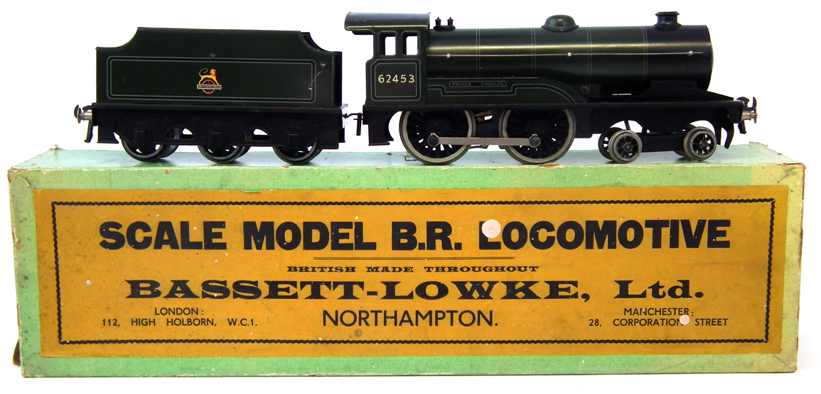 Bassett Lowke train Prince Charles 4-4-0 Loco in green livery fitted with electric motor, together